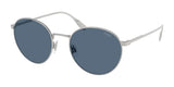 Polo PH3158 Sunglasses Brushed Silver / Dark Blue