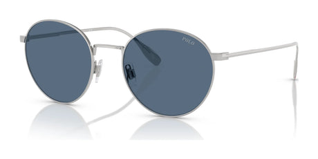 Polo PH3158 Sunglasses Brushed Silver / Dark Blue