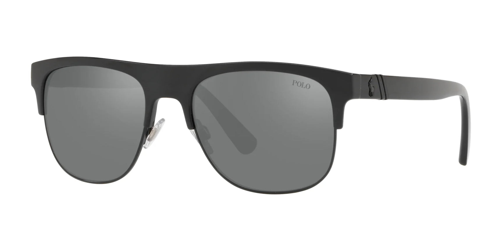 Polo PH4132 Sunglasses Shiny Black / Silver Mirror