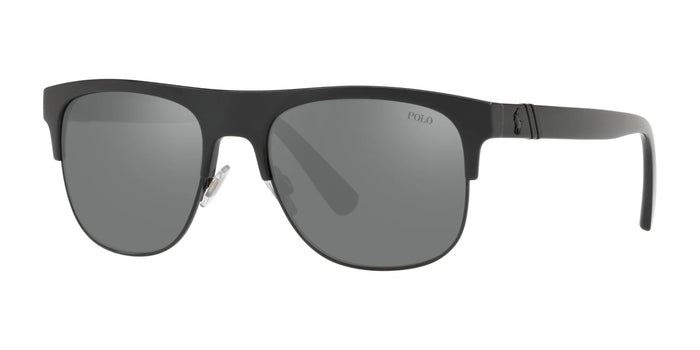 Polo PH4132 Sunglasses | Size 55 / Shiny Black №50016G / Silver Mirror (3N 10%)
