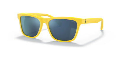 Polo PH4167 Sunglasses Matte Yellow / Dark Blue Mirror Blue
