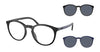 Polo PH4183U Eyeglasses with Sun-clips / Matte Black / Grey Blue (0N 91.4%) №588687 / Size 50