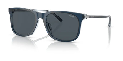 Polo PH4186U Sunglasses Shiny Transparent Blue On Crystal / Dark Grey