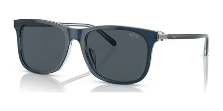 Polo PH4186U Sunglasses Shiny Transparent Blue On Crystal / Dark Grey