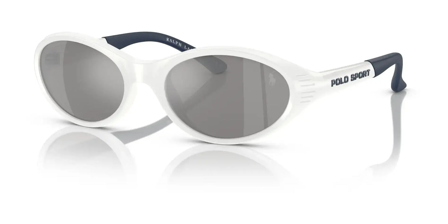 Polo PH4197U Sunglasses Shiny White / Grey Mirror Silver