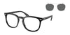 Polo PH4214F Eyeglasses with Sun-clips | Size 54 / Shiny Black / Dark Grey (3N 12.4%) №500187