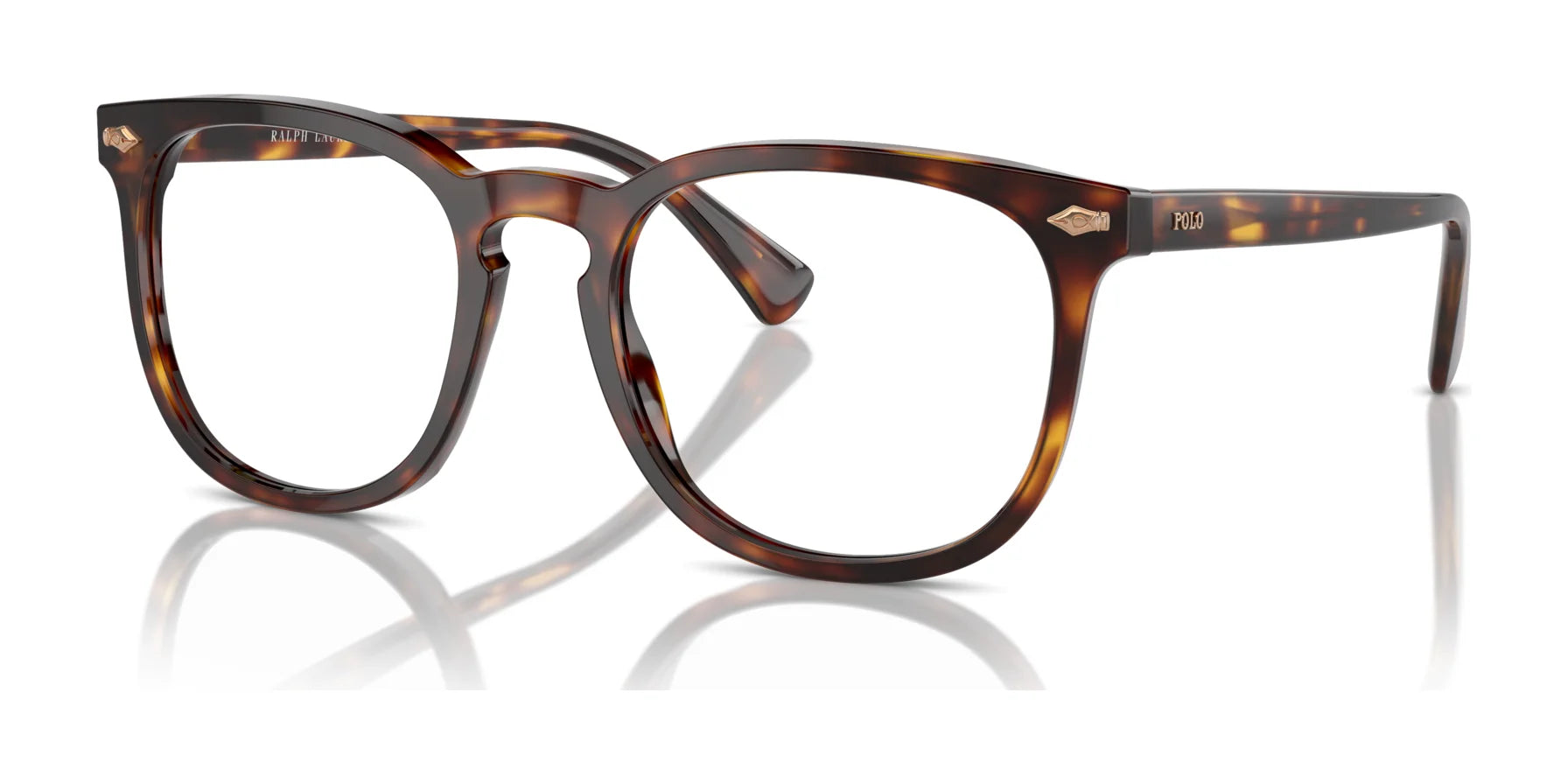 Polo PH4214F Eyeglasses with Sun-clips Shiny Brown Tortoise / Brown