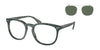 Polo PH4214F Eyeglasses with Sun-clips | Size 54 / Shiny Green Havana / Bottle Green (3N 9.7%) №618471