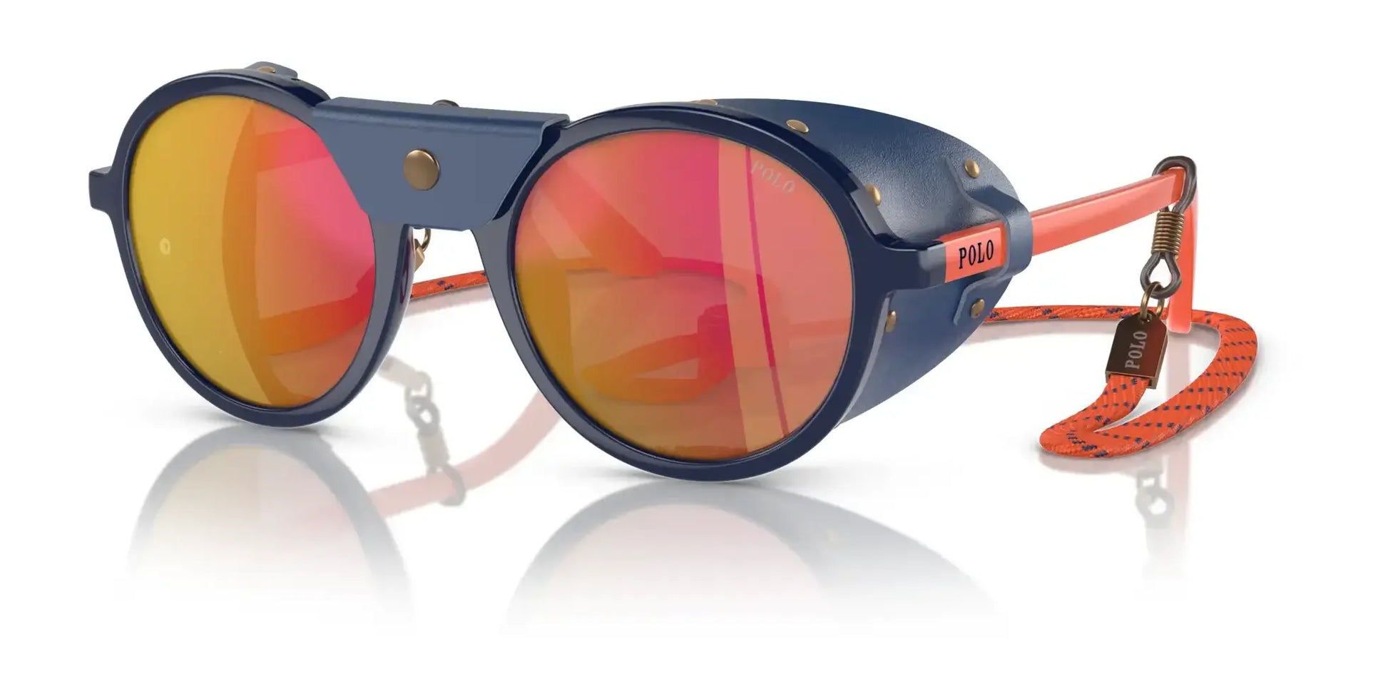 Polo PH4216QU Sunglasses Shiny Navy Blue / Mirror Red