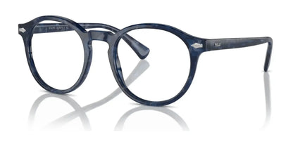 Polo PH4218 Eyeglasses with Sun-clips Shiny Blue Havana / Dark Blue