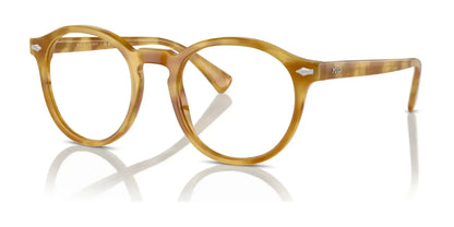 Polo PH4218 Eyeglasses with Sun-clips Shiny Light Brown Tortoise / Brown