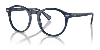 Polo PH4218F Eyeglasses with Sun-clips Shiny Blue Havana / Dark Blue