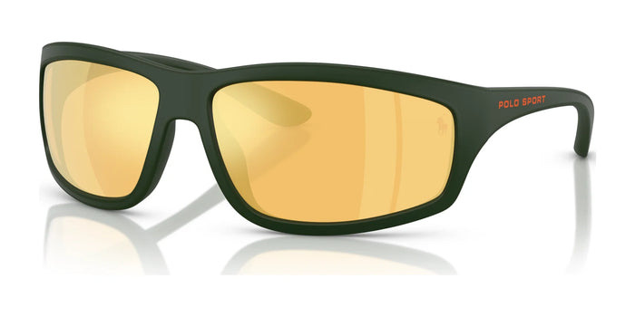 Polo PH4227U Sunglasses | Size 66 / Matte Dark Green / Orange Mirror (2N 35%) №55967J