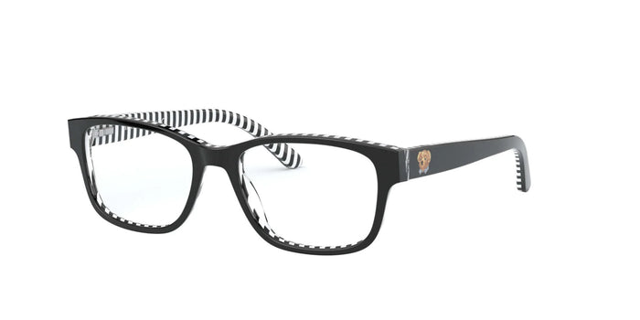 Polo PP8537 Eyeglasses / Shiny Black On Black / W Stripes №5879 / Size 47