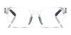 Polo PP8549U Eyeglasses / Shiny Transparent Dark Blue №5717 / Size 43