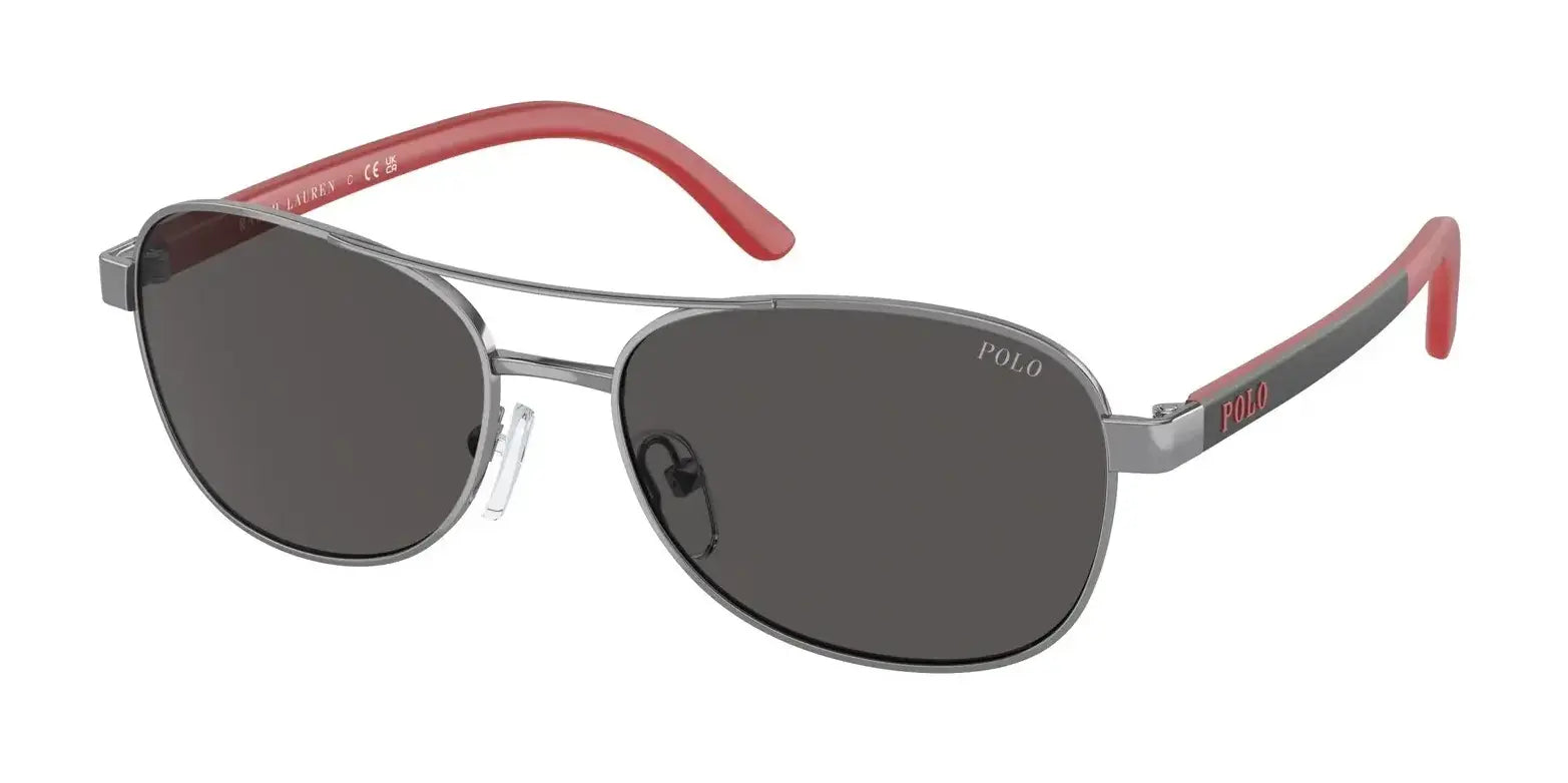 Polo PP9002 Sunglasses Shiny Gunmetal / Dark Grey