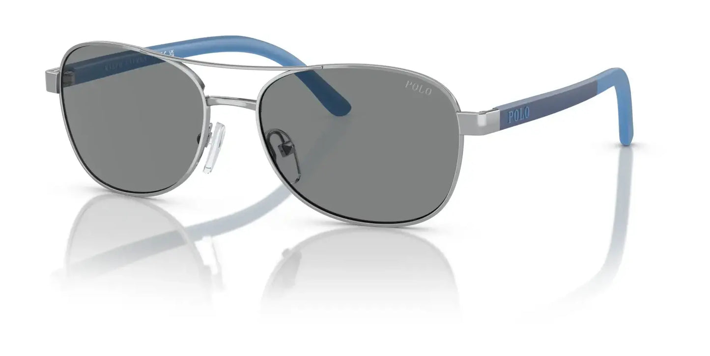 Polo PP9002 Sunglasses Shiny Silver / Light Grey