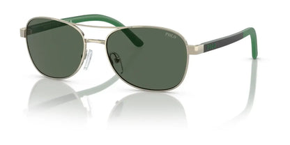 Polo PP9002 Sunglasses Shiny Pale Gold / Dark Green