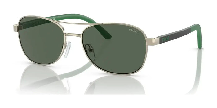 Polo PP9002 Sunglasses | Size 51 / Shiny Pale Gold / Dark Green (3N 14.0%) №942571