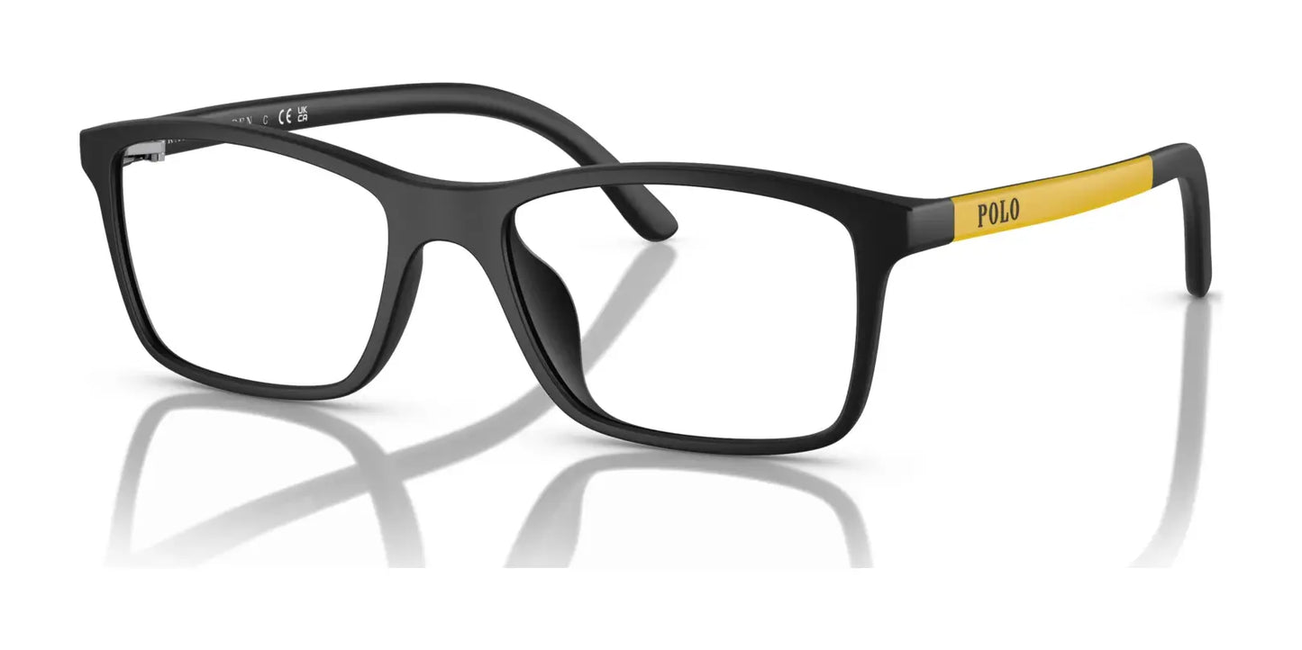 Polo PP9506U Eyeglasses with Sun-clips Matte Black / Grey Blue