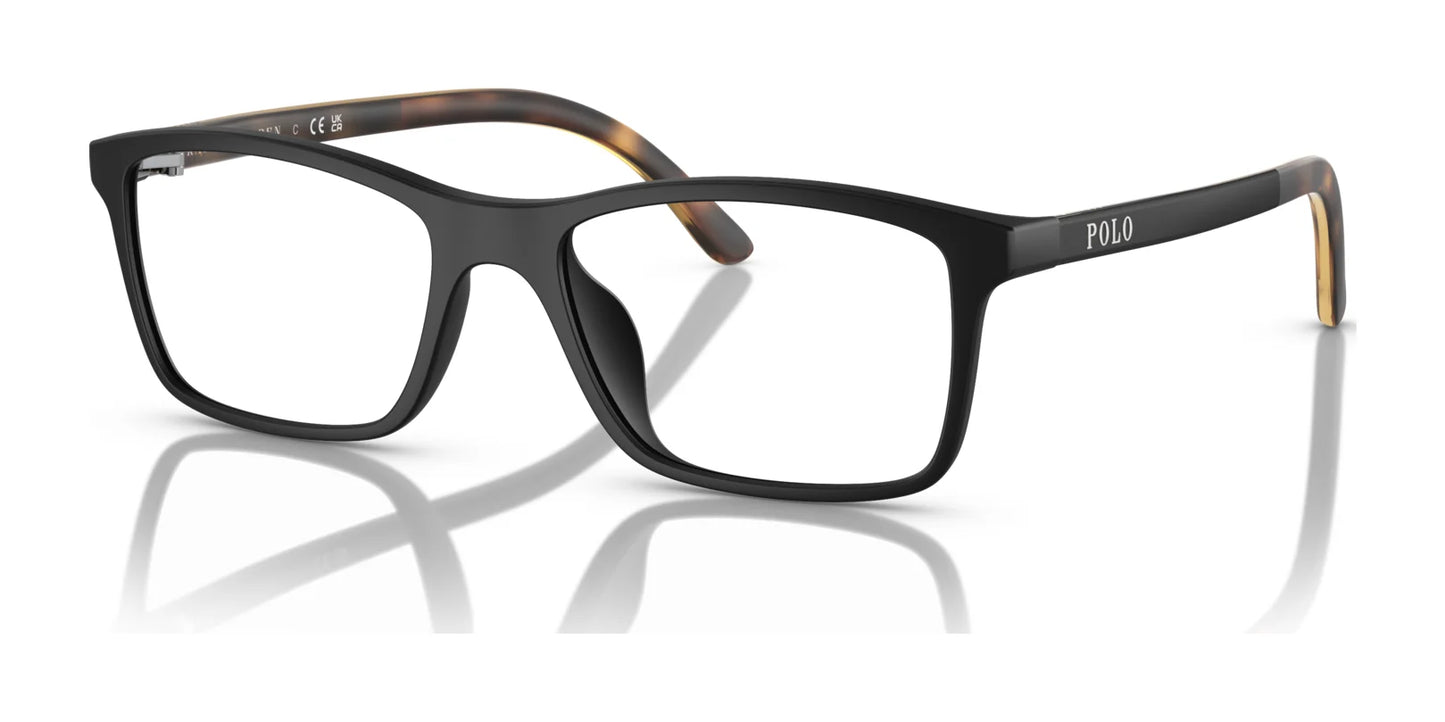 Polo PP9506U Eyeglasses with Sun-clips Matte Black / Dark Green