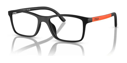 Polo PP9506U Eyeglasses with Sun-clips Matte Black / Dark Blue