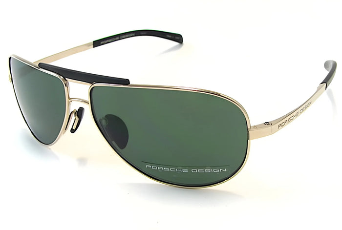 Porsche Design P8420 Sunglasses / Gold / Green / Size M