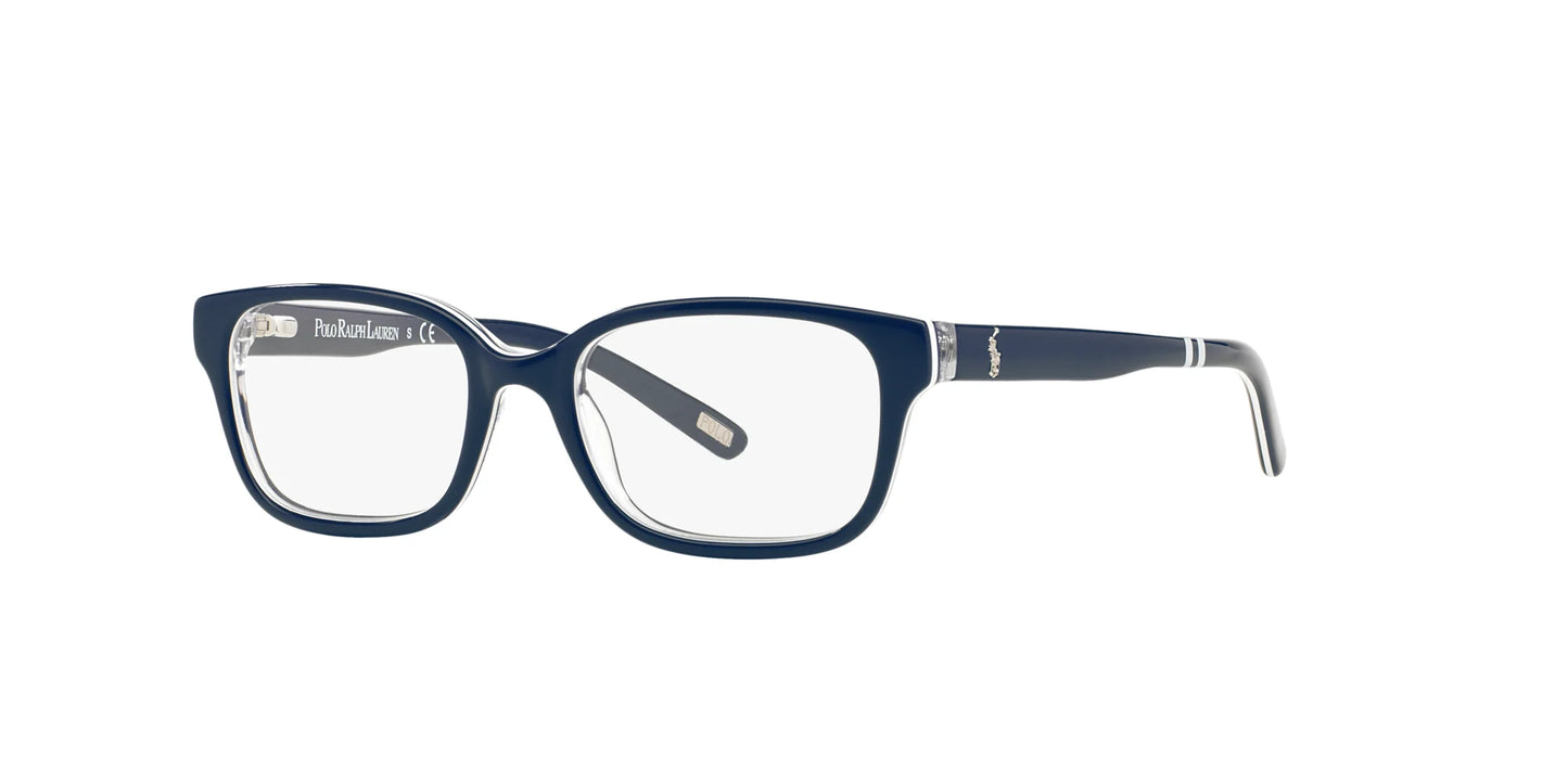 Polo PP8520 Eyeglasses Navy Blue On White / Crystal