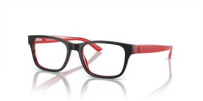 Polo PP8534 Eyeglasses Shiny Black On Red