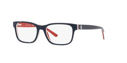 Polo PP8534 Eyeglasses Shiny Navy Blue On White / Red