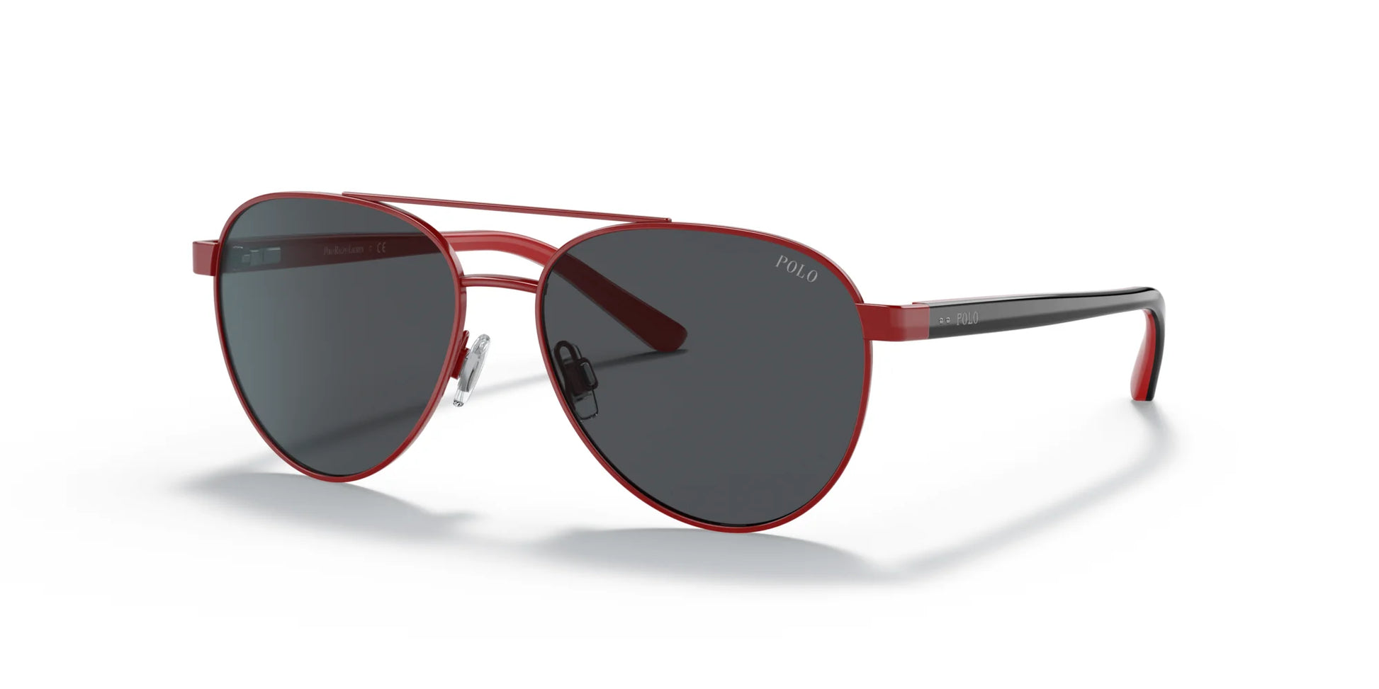 Polo PP9001 Sunglasses Shiny Red / Dark Grey