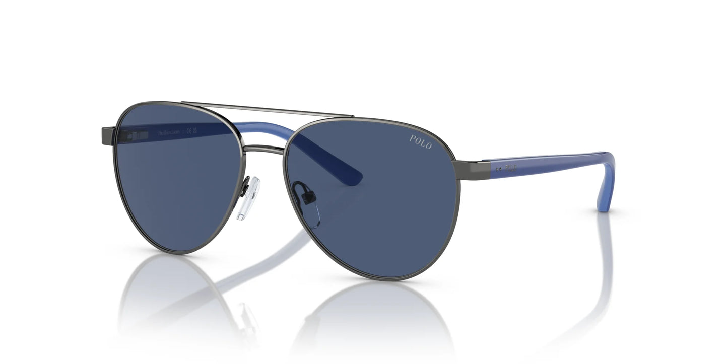 Polo PP9001 Sunglasses Shiny Dark Gunmetal / Blue