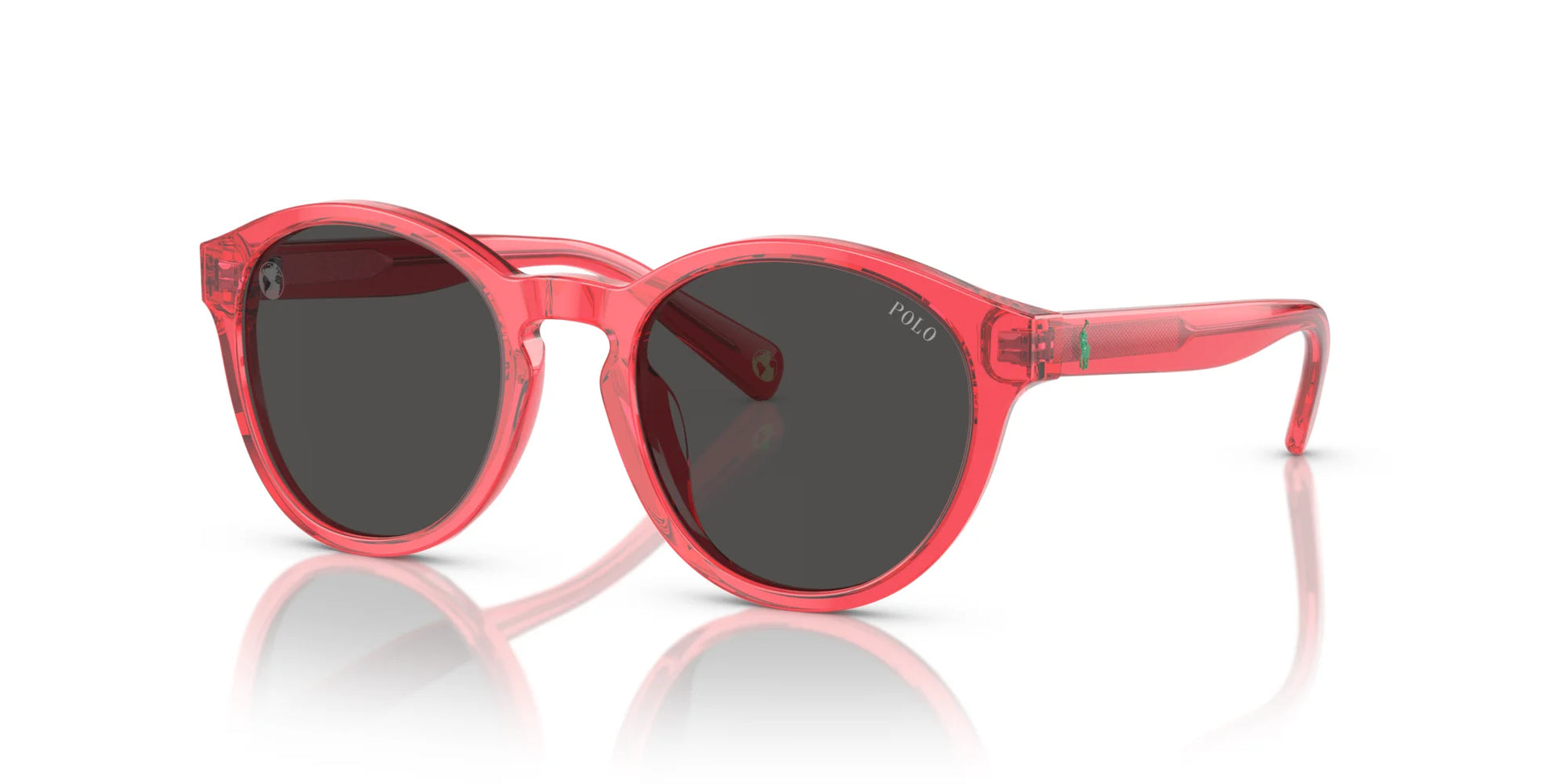 Polo PP9505U Sunglasses Shiny Transparent Pink / Dark Grey