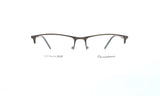 The Preferred Stock BOND Eyeglasses boast a contemporary and sophisticated design with sleek, rimless metal frames and adjustable temple arms, offering both style and functionality. Set against a white background, these glasses exemplify modern elegance.