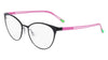 Pure P5012 Eyeglasses / Matte Black / Pink / Size 52