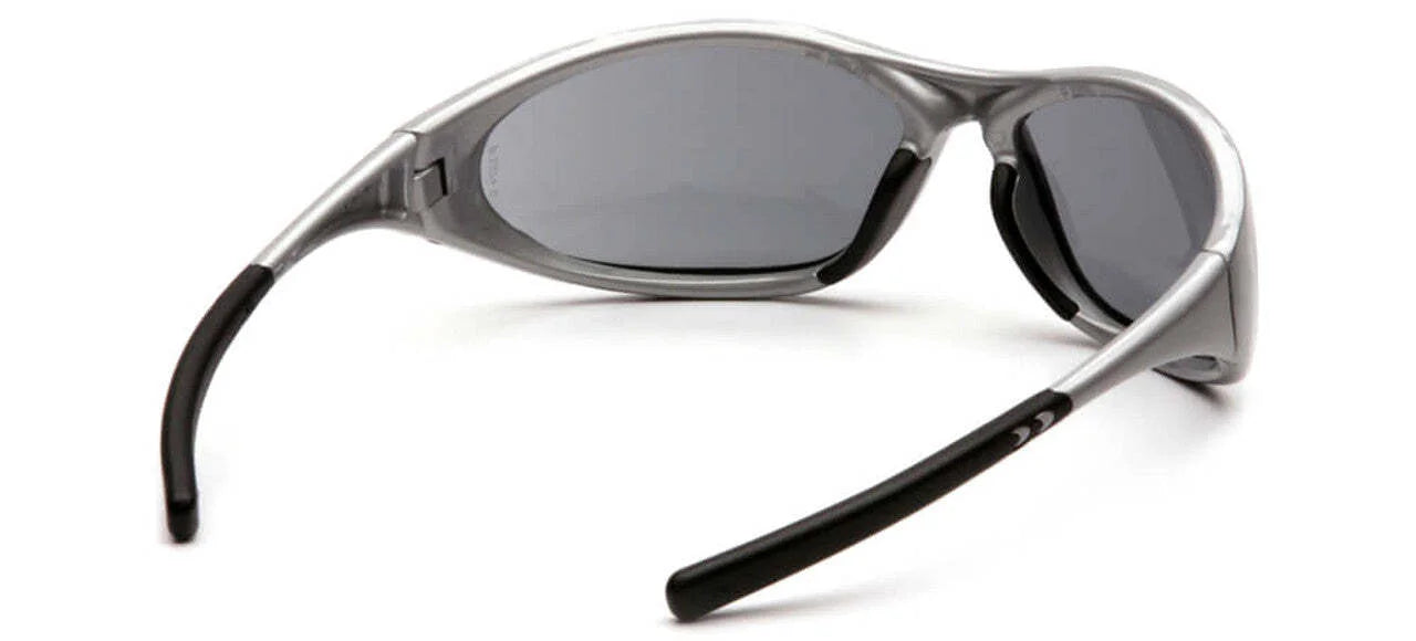 Pyramex Zone 2 Safety Glasses with Silver Frame and Gray Lens