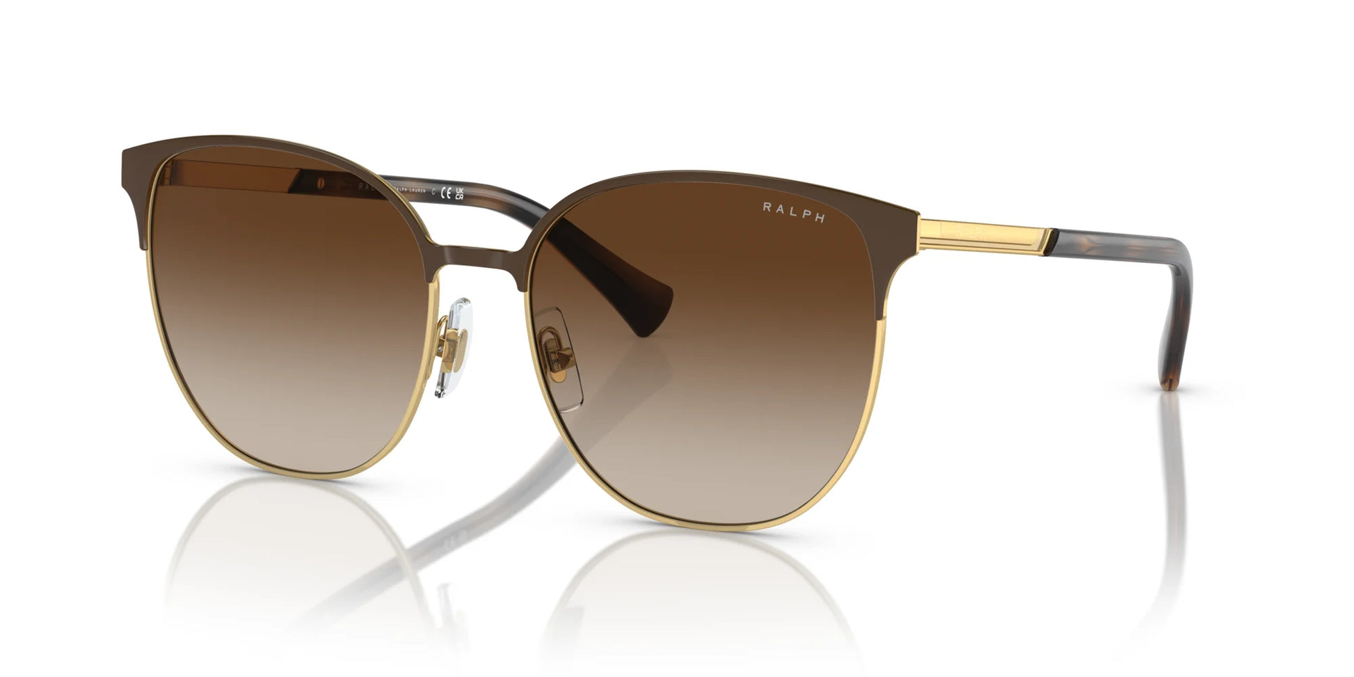 Ralph RA4140 Sunglasses Shiny Gold / Gradient Brown