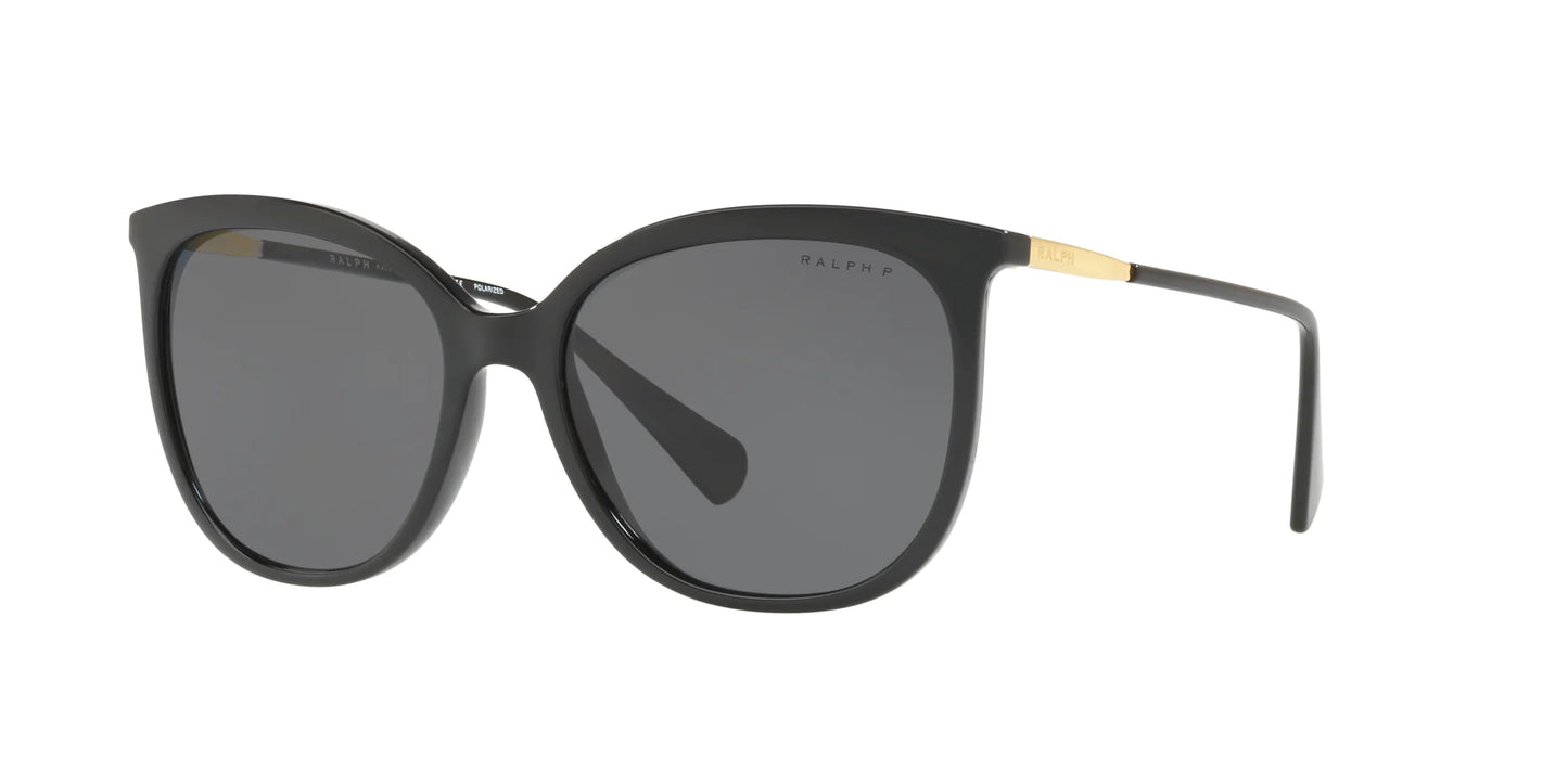 Ralph RA5248 Sunglasses Shiny Black / Polarized Dark Grey