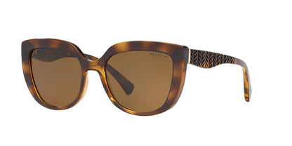 Ralph RA5254 Sunglasses Shiny Dark Havana / Polarized Brown