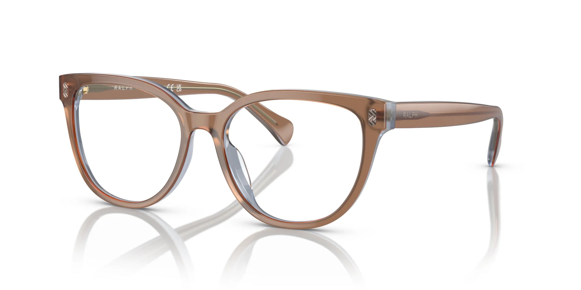 Ralph RA7153 Eyeglasses Transparent Brown On Blue
