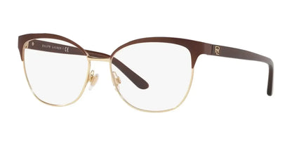 Ralph Lauren RL5099 Eyeglasses Shiny Dark Red On Pale Gold