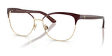 Ralph Lauren RL5099 Eyeglasses Shiny Dark Red On Pale Gold