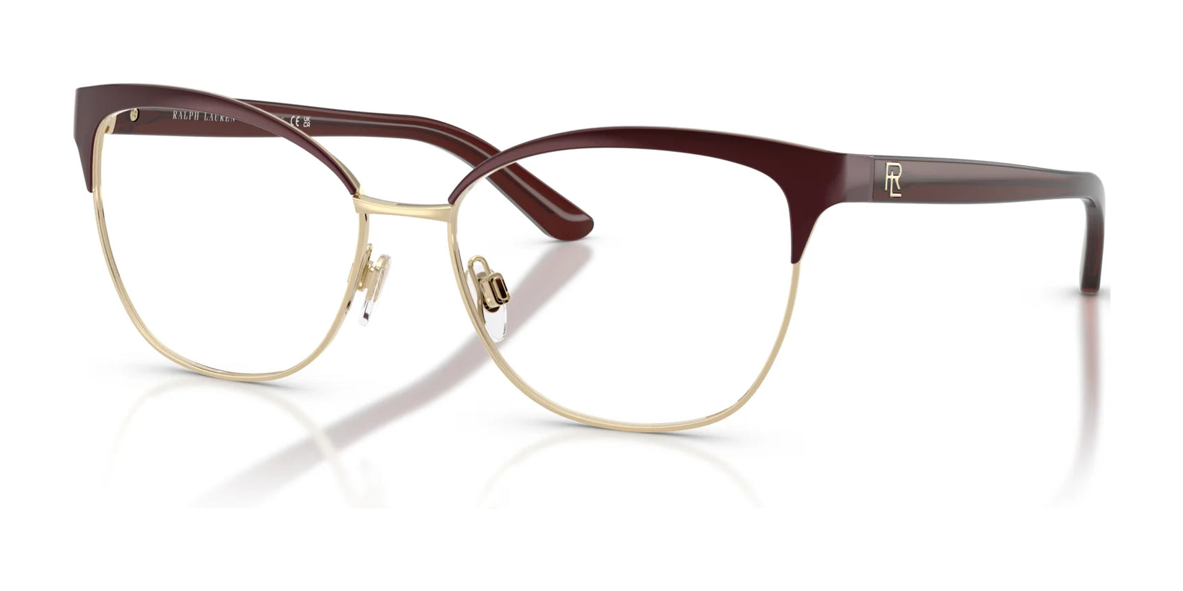 Ralph Lauren RL5099 Eyeglasses Shiny Dark Red On Pale Gold