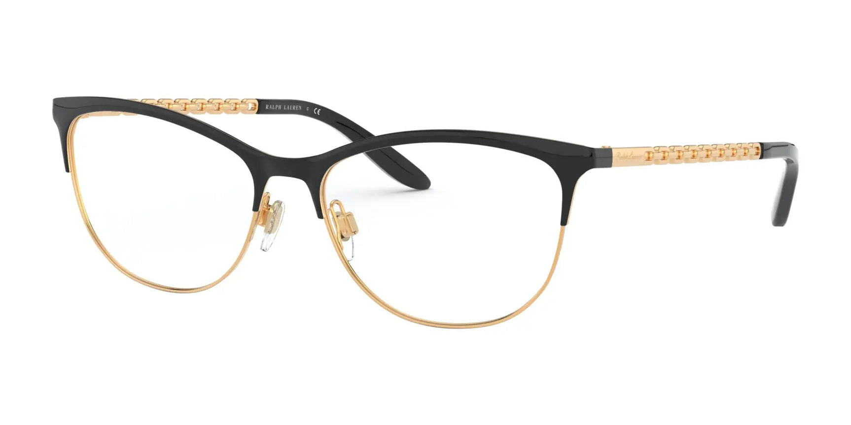 Ralph Lauren RL5106 Eyeglasses Shiny Black On Orange Gold