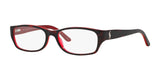 Ralph Lauren RL6058 Eyeglasses Shiny Dark Havana On Red