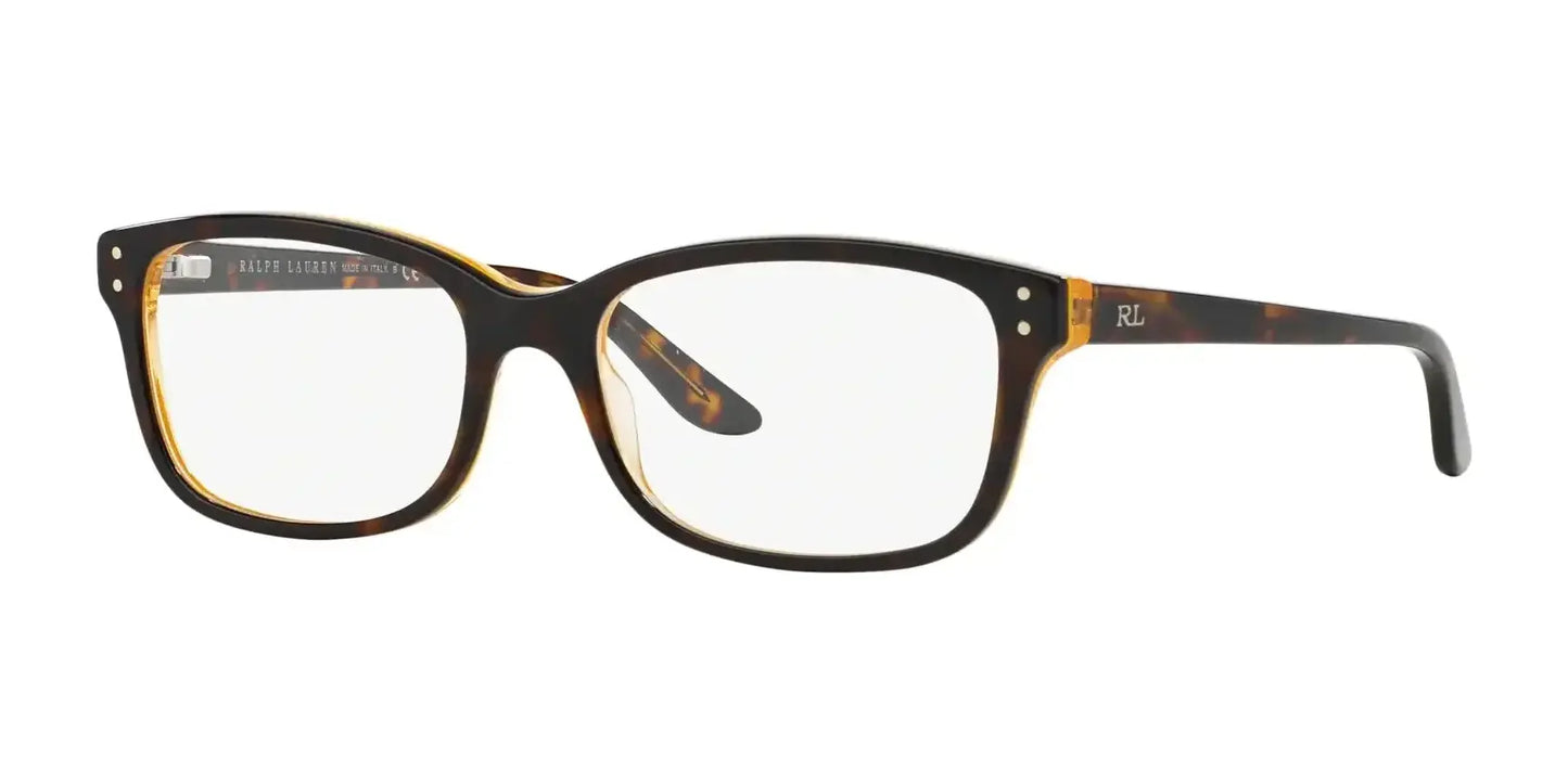 Ralph Lauren RL6062 Eyeglasses Shiny Dark Havana On Yellow