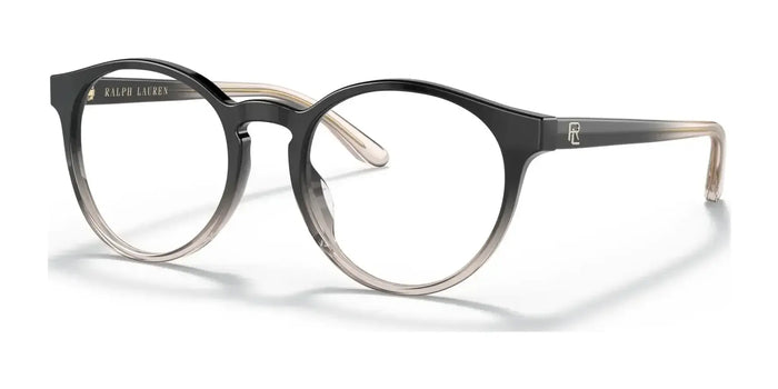Ralph Lauren RL6221U Eyeglasses / Shiny Gradient Black / Transparent Beige №6022 / Size 49