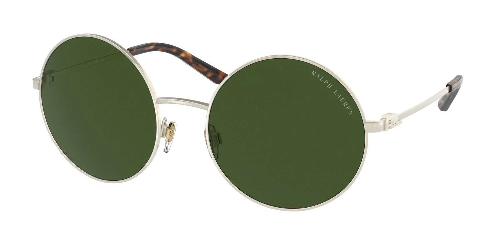 Ralph Lauren RL7072 Sunglasses Shiny Sanded Pale Gold / Dark Green