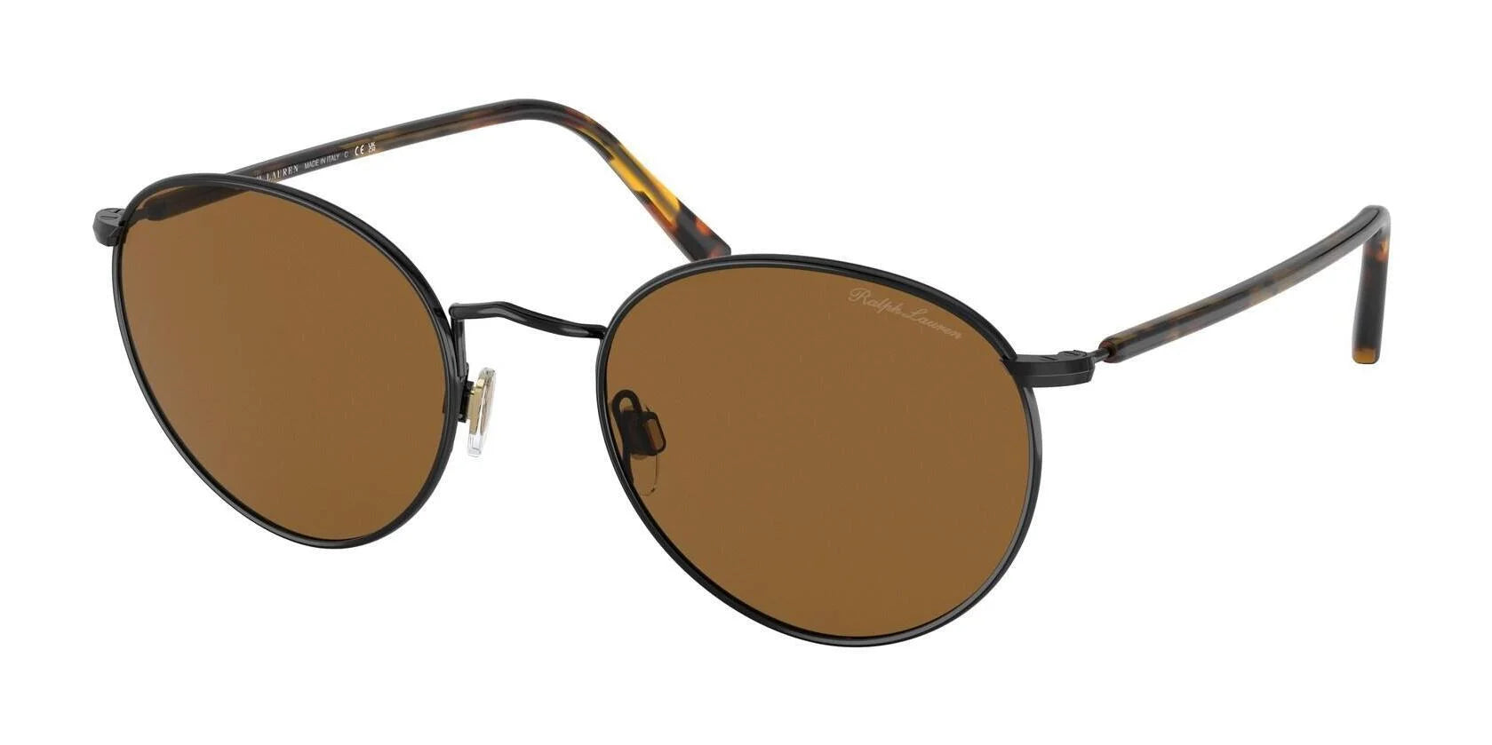 Ralph Lauren RL7076 Sunglasses Shiny Black / Brown