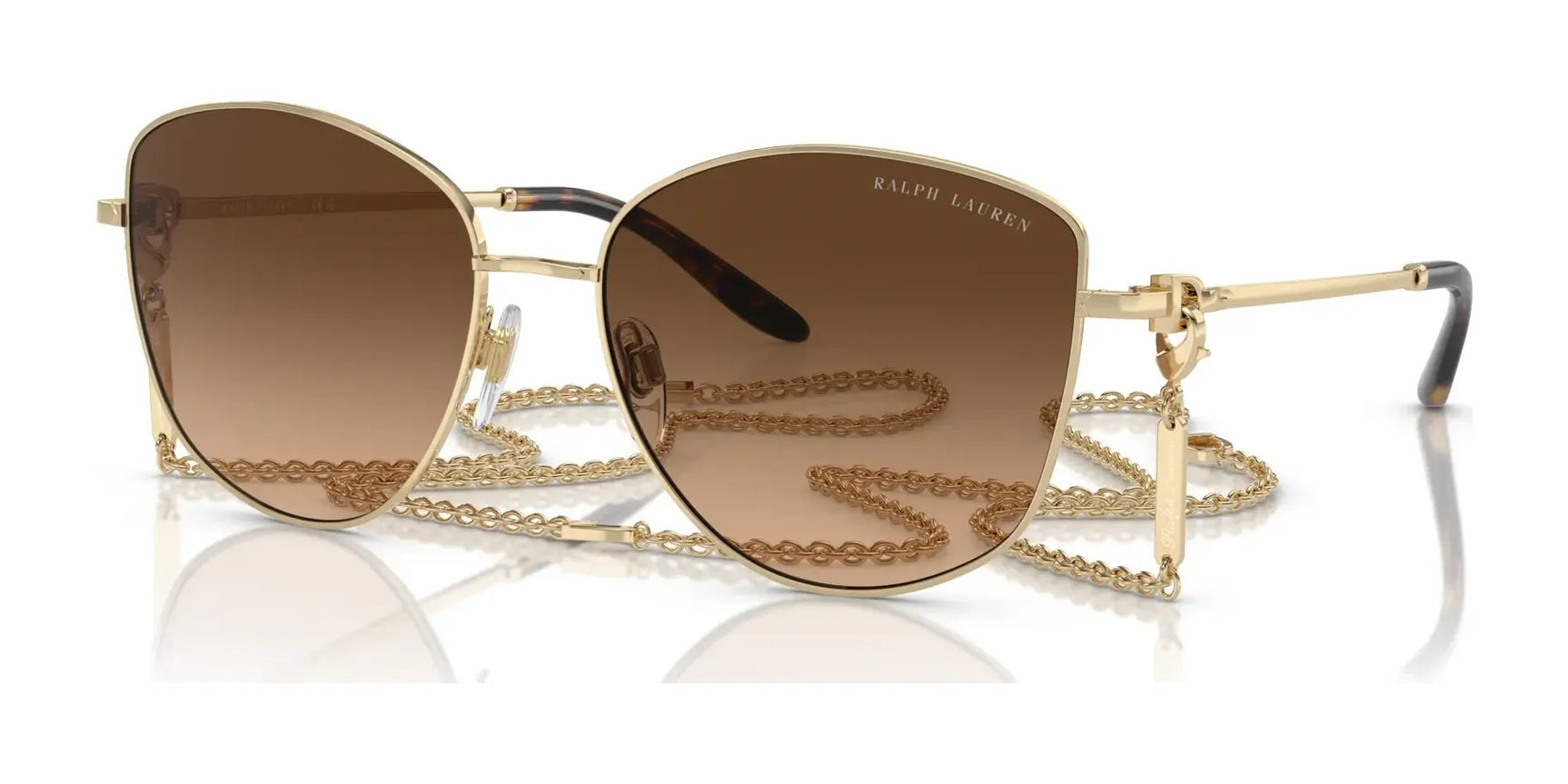 Ralph Lauren THE VIVIENNE RL7079 Sunglasses Pale Gold / Taupe Gradient